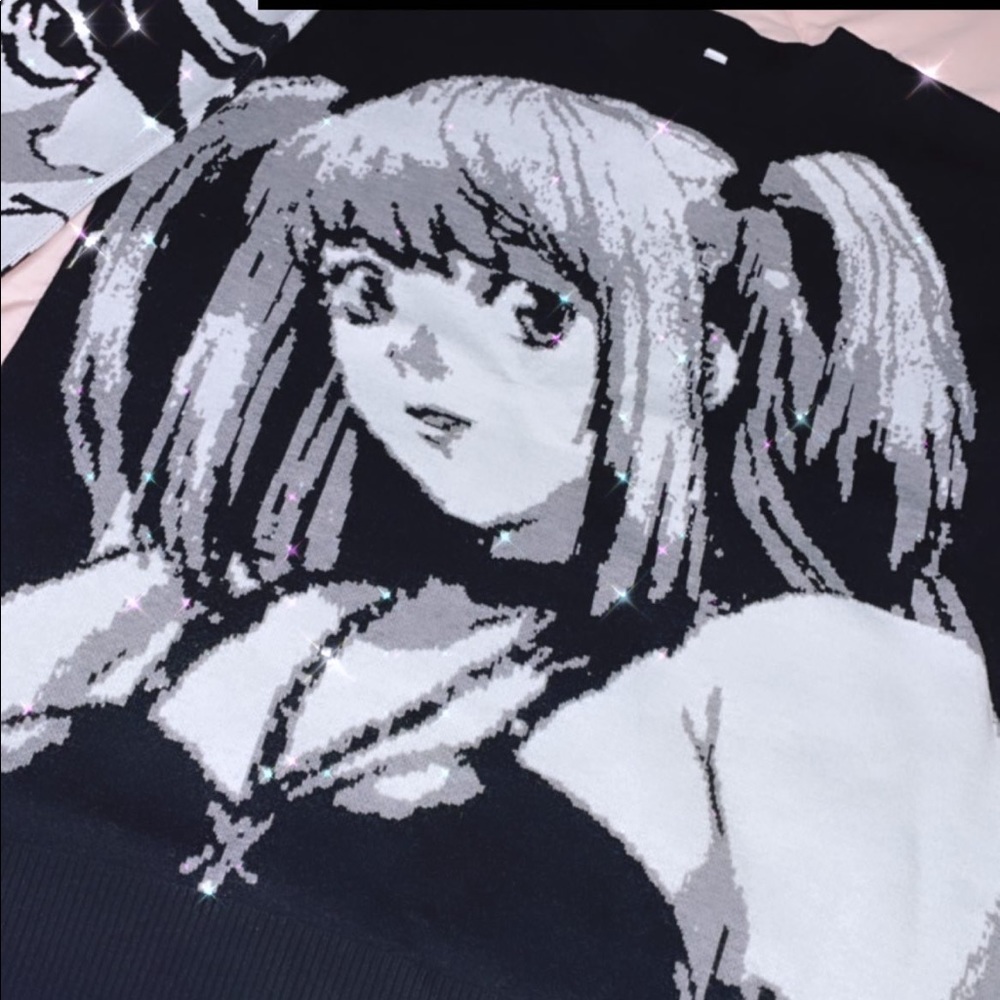 death note misa amane oversized sweater 🖤✨